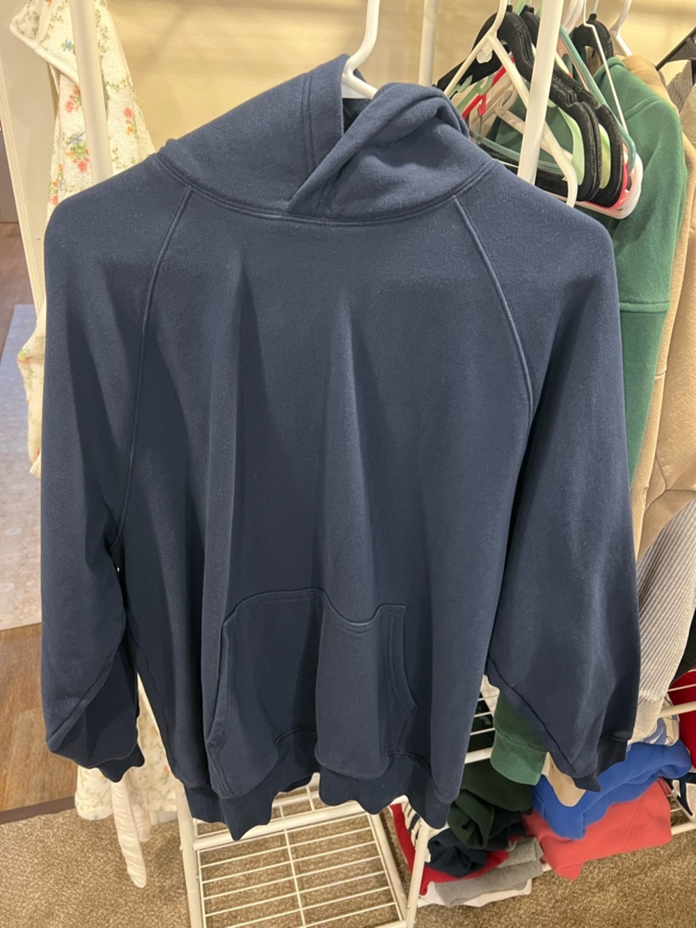 Aritzia Women’s  Navy Crewneck Hoodie Pullover